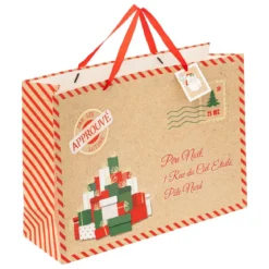 SAC CADEAU CHER PERE NOEL D.46X15X33.1CM