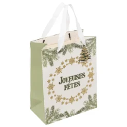 SAC CADEAU GIVRE D HIVER D.17.8X9.8X22.9CM