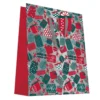 SAC CADEAU NOEL LUTINS ROUGE VERT 26X32CM