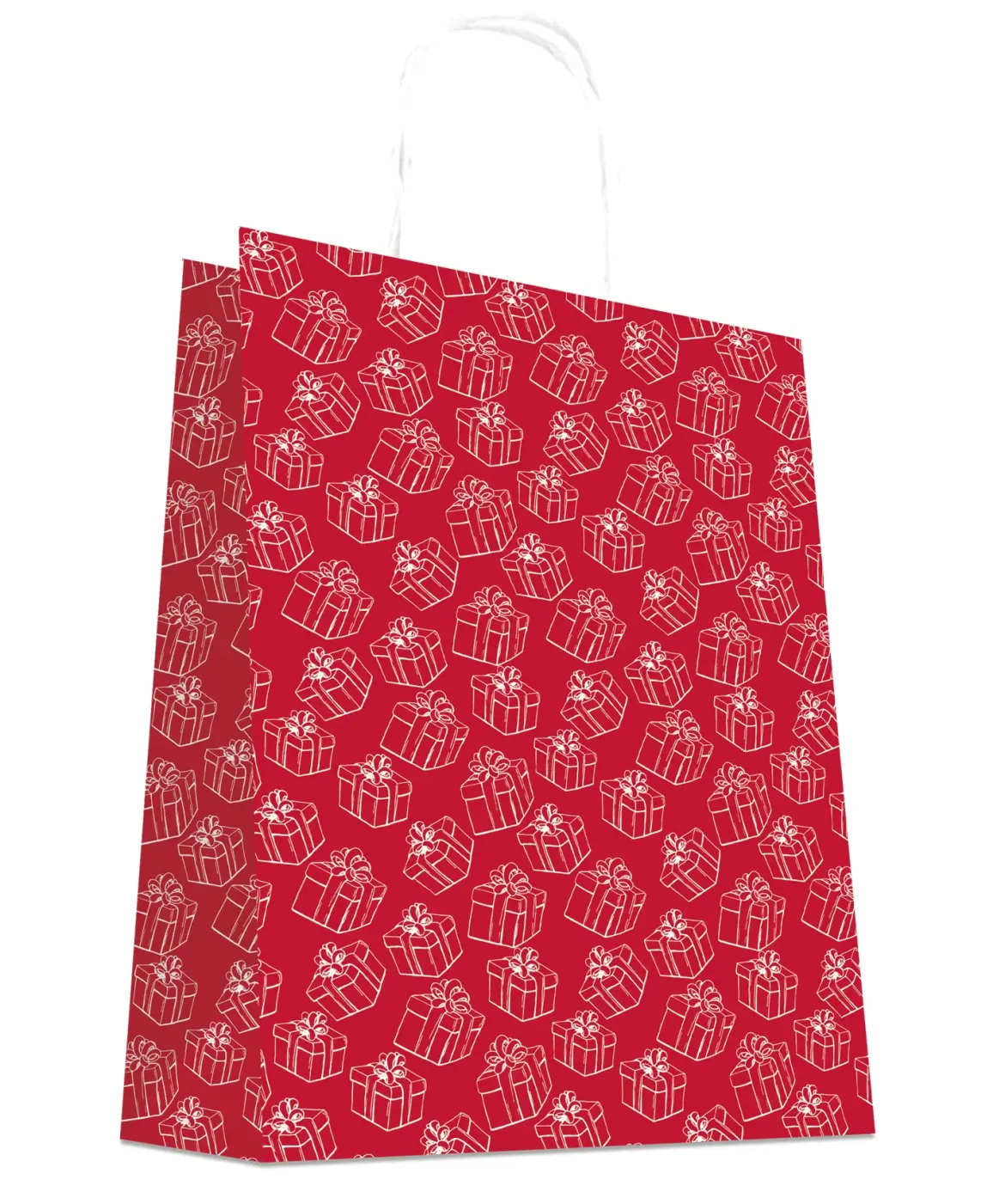 SAC CABAS ROUGE CADEAUX 32X15X42CM