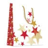 SAC CADEAU ETOILES ROUGE OR GRAND FORMAT
