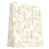 SAC CADEAU FLEURS OR MOYEN FORMAT