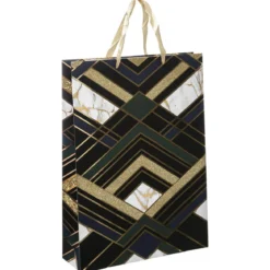 SAC CADEAU GEOMETRIQUE D.33X10.2X45.5CM