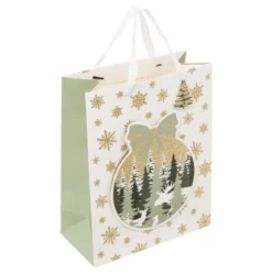 SAC CADEAU GIVRE D HIVER D.26X12.7X32.4CM