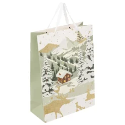 SAC CADEAU GIVRE D HIVER D.33.1X15X46CM