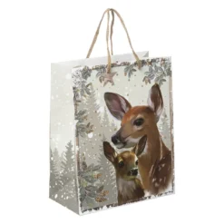 SAC CADEAU IMPRIME MOYENNE TAILLE BICHE FORET