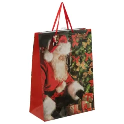 SAC CADEAU IMPRIME TAILLE JUMBO PERE NOEL CADEAU