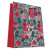 SAC CADEAU NOEL LUTINS ROUGE VERT 18X23CM