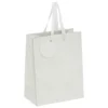 SAC CADEAU PAILLETTE ARGENT D.18X10X23CM
