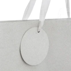 SAC CADEAU PAILLETTE ARGENT D.33X10.2X45.5CM
