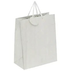 SAC CADEAU PAILLETTE ARGENT D.26.7X13.7X33CM
