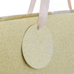 SAC CADEAU PAILLETTE OR D.33X10.2X45.5CM