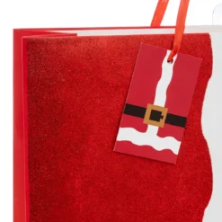 SAC CADEAU PERE NOEL PAILLETTES D.26.7X13.7X33CM