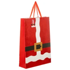 SAC CADEAU PERE NOEL PAILLETTES D.33X10.2X45.5CM