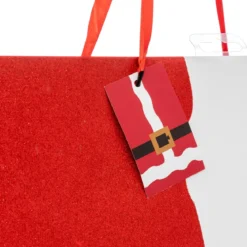 SAC CADEAU PERE NOEL PAILLETTES D.33X10.2X45.5CM