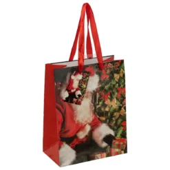 SAC CADEAU TRADITIONNEL PERE NOEL D.18X10X23CM