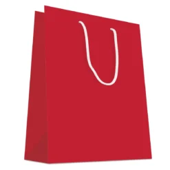 SAC CADEAU UNIS ROUGE MAT PETIT FORMAT