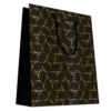 SAC CADEAUX BOULES RAYEES OR 26X32CM