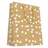 SAC CADEAUX KRAFT DORURE CHAUD POIS OR BLANC 26X32CM