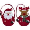 SAC FEUTRINE ROUGE PERE NOEL 16X9X23CM