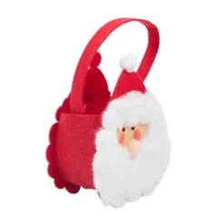 SAC FEUTRINE VISAGE PERE NOEL SET DE 3