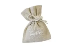 SACHET BAPTEME EN TOILE X4 PIECES