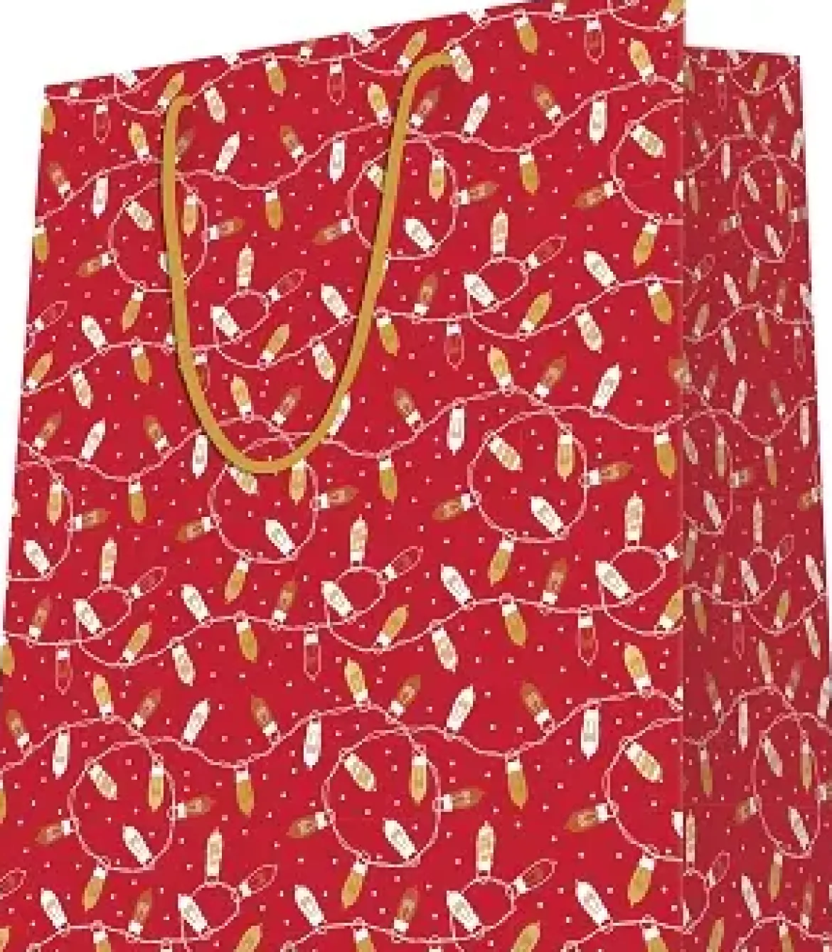 SAC KDO DORE ROUGE A CHAUD GUIRLANDES PF 18X23CM