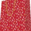 SAC KDO DORE ROUGE A CHAUD GUIRLANDES GF 32X40CM