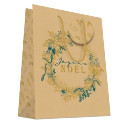 SAC KDO KRAFT DORE A CHAUD OR GF 32X40CM SUR CRAVATTE