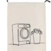 SAC LINGE SALE VOYAGE IMPRIME NATUREL