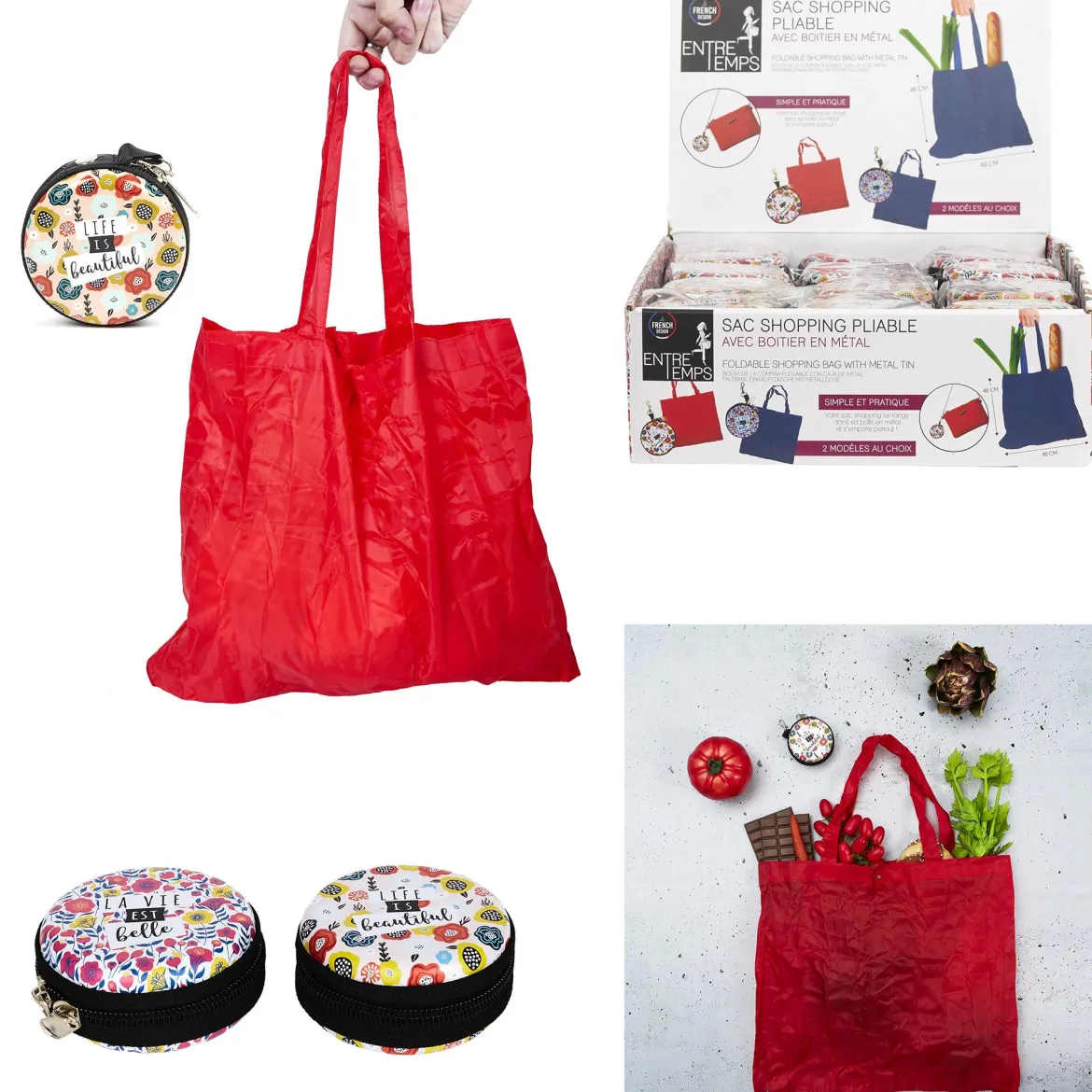 SAC PLIABLE AVEC BOITIER METAL LIBERTY