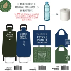 SAC SHOPPING PLIABLE RECYCLE 38X60CM