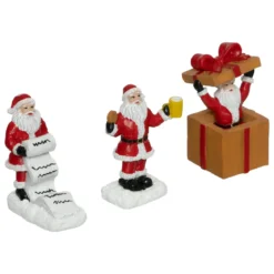 SANTON VILLAGE DE NOEL PERE NOEL X3 PIECES