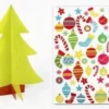 SAPIN A CUSTOMISER ET GOMMETTES 25X20CM