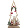 SAPIN A POSER SCENE AJOUREE ROUGE VERT H.29CM