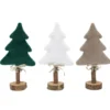 SAPIN DE NOEL A POSER TEXTILE BLANC TAUPE VERT H.29CM