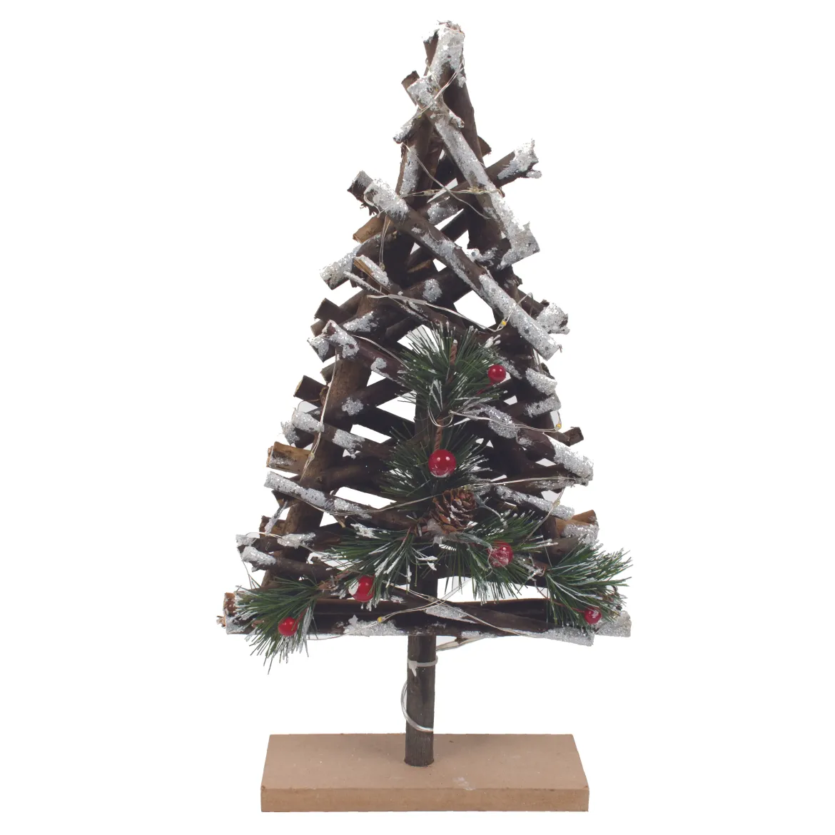 SAPIN DE NOEL LED EN BRINDILLES ENNEIGEES H37CM