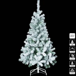 SAPIN FLOQUE H.210CM