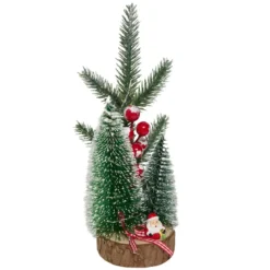 SAPIN LUMINEUX PERE NOEL 10LED H.22CM