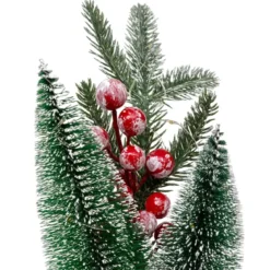 SAPIN LUMINEUX PERE NOEL 10LED H.22CM