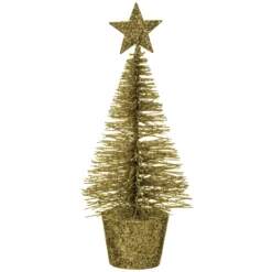 SAPIN TABLE PAILLETTE 14CM OR