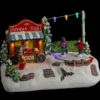 SCENE VILLAGE DE NOEL STAND CHOCOLAT 4LEDS A PILES