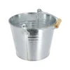 SEAU ACIER GALVANISE POIGNEE BOIS 7L GRIS METALLISE