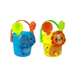 SEAU PLAGE GARNI ANIMAUX 6 PIECES