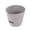 SEAU PLASTIQUE AVEC BEC ET ANSE METAL 12L TAUPE