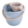 SEAU ROND AVEC ESSORREUR 12L BICOLORE GREGE BLEU