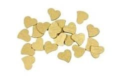 SEMIS DE TABLE COEUR BOIS METALLISE X30 PIECES