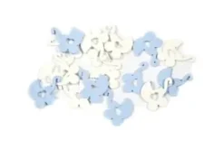 SEMIS DE TABLE LANDAU BEBE EN BOIS X24 PIECES BLEU
