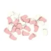 SEMIS DE TABLE PIED BEBE EN BOIS X32 PIECES ROSE