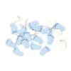 SEMIS DE TABLE PIED BEBE EN BOIS X32 PIECES BLEU